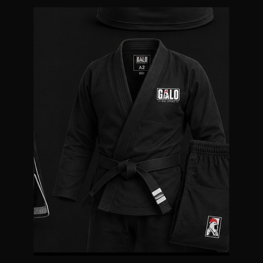 Kimono preto Galo Jiu-Jitsu